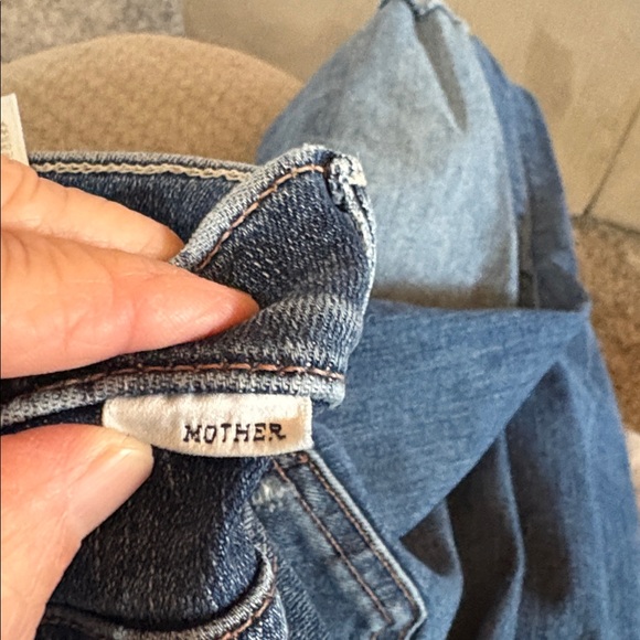 MOTHER Insider Crop Step Chew Dancing in Coals Distressed Denim Jeans - Picture 13 of 14